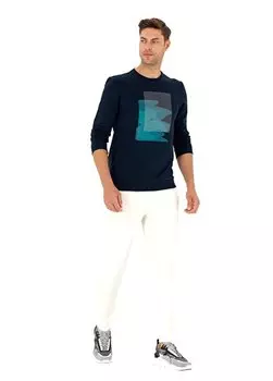 Мужские спортивные штаны узкого кроя цвета экрю с нормальной талией LARSON Pierre Cardin, экрю