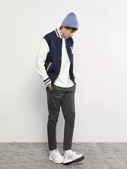 Мужские спортивные штаны узкого кроя LCW Casual, антрацит меланж