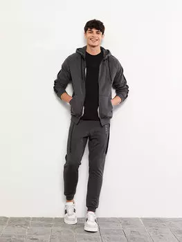 Мужские спортивные штаны узкого кроя LCW Casual, антрацит меланж