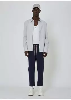 Мужские спортивные штаны узкого кроя темно-синего цвета с эластичной резинкой на талии UMP24087PA John Richmond, темно-синий