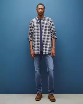 Мужские спортивные узкие брюки из эластомерного хлопка с пятью карманами Dustin, синий