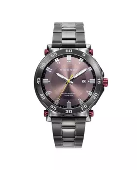 Мужские стальные часы Heat с серым циферблатом и серым IP-ремешком Viceroy, серый