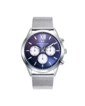 Мужские стальные часы Marais с миланской сеткой и хронографом Mark Maddox, серебро