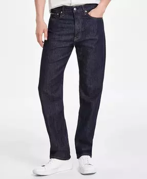 Мужские стандартные эластичные джинсы прямого кроя Calvin Klein, синий