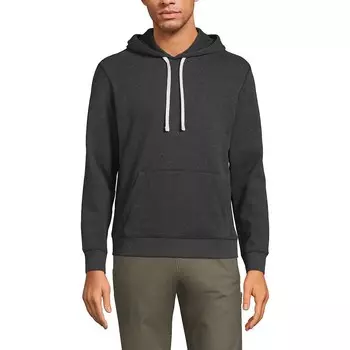 Мужские свитера Lands' End Serious, пуловер с капюшоном, цвет Dark Charcoal Heather
