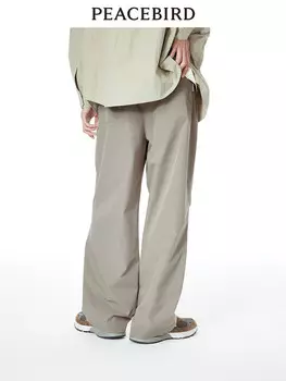 Мужские свободные брюки Peacebird прямые, хаки