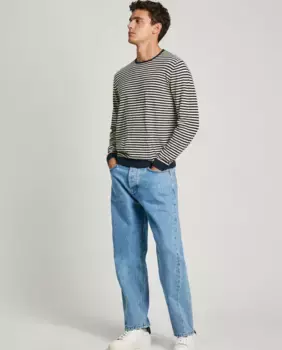 Мужские свободные джинсы Barrel fit из жесткой ткани Pepe Jeans, синий
