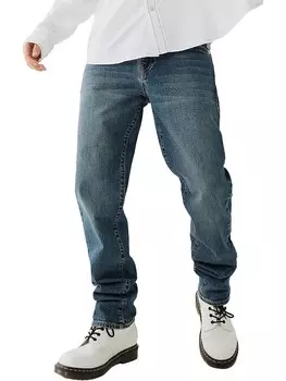 Мужские свободные узкие джинсы средней потертости Geno True Religion, цвет Medium Drizzle