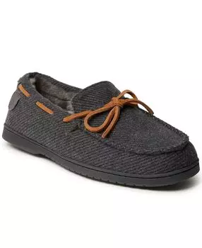 Мужские тапочки fireside grafton moccasin lace tie Dearfoams, черный