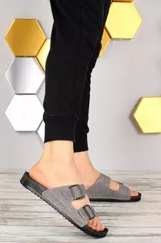 Мужские тапочки Gelli Daily с поясом Ary 36-553 Woggo, серый