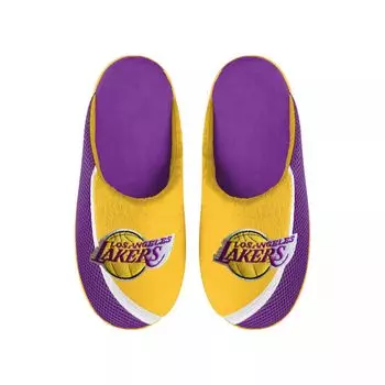Мужские тапочки с цветным краем и большим логотипом FOCO Los Angeles Lakers