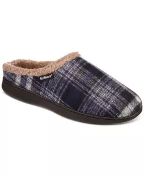 Мужские тапочки с капюшоном в клетку Isotoner, темно-синий