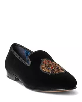 Мужские тапочки с логотипом и гербом Polo Ralph Lauren, цвет Black
