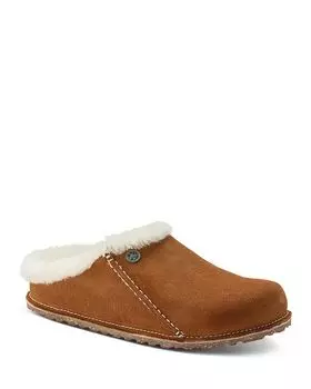 Мужские тапочки-сабо из овчины Zermatt Birkenstock, коричневый