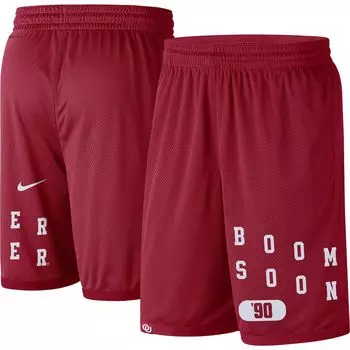 Мужские темно-красные шорты Oklahoma Earlys с текстовым принтом Nike