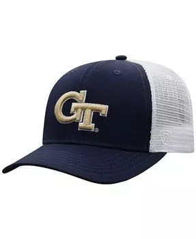 Мужские темно-синие, белые желтые бейсболки Georgia Tech Hat Trucker Snapback Hat Top Of The World, синий