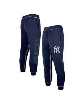 Мужские темно-синие брюки-джоггеры с разрезами New York Yankees Team New Era