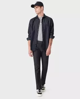 Мужские темно-синие джинсы обычного кроя Emporio Armani, синий