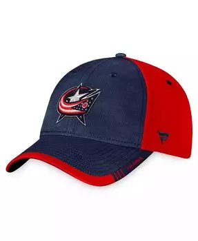 Мужские темно-синие, красные бейсболки Columbus Blue Jackets Authentic Pro Rink Camo Flex Hat Fanatics, синий