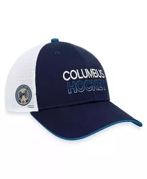 Мужские темно-синие куртки Columbus Blue Authentic Pro Alternate Jersey Trucker, регулируемая шляпа Fanatics, синий