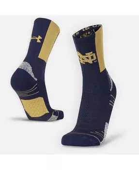 Мужские темно-синие носки Notre Dame Fighting Irish Playmaker Crew Under Armour, синий