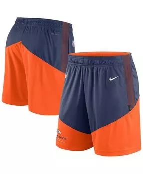 Мужские темно-синие, оранжевые спортивные шорты denver broncos primary lockup Nike, мульти