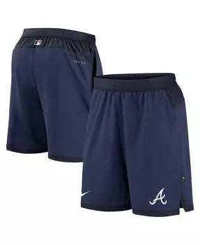 Мужские темно-синие шорты Atlanta Braves Authentic Collection Flex Vent Performance Nike