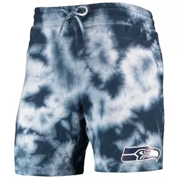 Мужские темно-синие шорты Seattle Seahawks с принтом тай-дай New Era