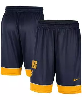 Мужские темно-синие шорты west virginia mountaineers fast break performance Nike, синий