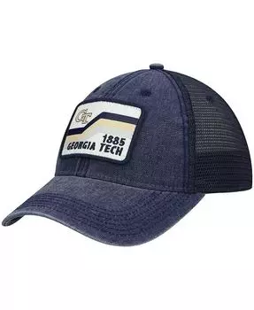 Мужские темно-синие желтые бейсболки Georgia Tech Sun & Bars Dashboard Trucker Snapback Hat Legacy Athletic, синий