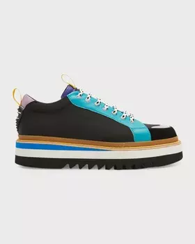 Мужские текстильные низкие кроссовки City Trainer Moschino
