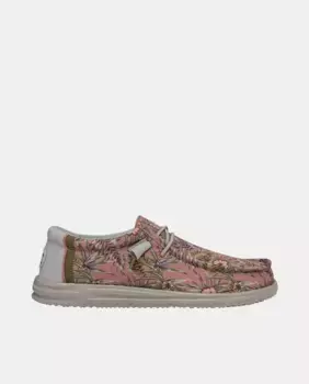 Мужские тканевые туфли на шнуровке HeyDude, розовый