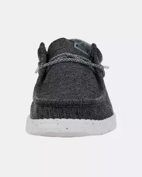 Мужские тканевые туфли на шнуровке с вышивкой на каблуке HeyDude, черный