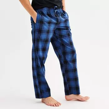 Мужские тканые пижамные штаны Sonoma Goods For Life, цвет Blue Plaid