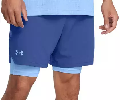 Мужские тканые шорты 2-в-1 Under Armour Vanish, цвет Tech Blue/Horizon Blue