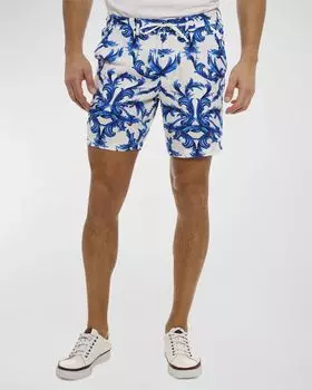 Мужские тканые шорты на шнурке Corsica Robert Graham, цвет Blue