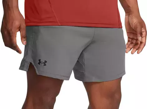 Мужские тканые шорты Under Armour Vanish шириной 6 дюймов, цвет Castlerock/Black