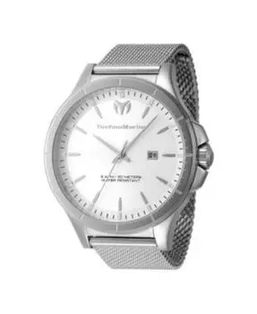 Мужские TM-822002 ЛунаСолнечный кварц, 3 руки, серебро TechnoMarine, серебро