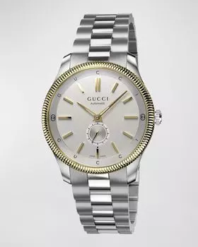Мужские тонкие часы-браслет G-Timeless, 40 мм Gucci, цвет Bicolor