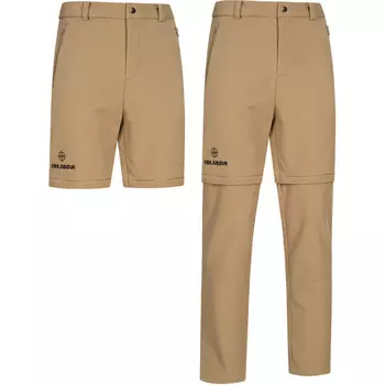 Мужские треккинговые брюки 2-в-1 на молнии KIRKJUBUR коричневые