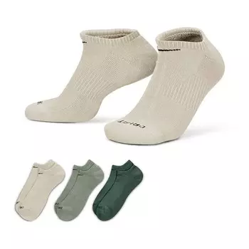 Мужские тренировочные носки для неявки Nike Everyday Plus Cushion (3 пары), цвет Brown Jade Fir