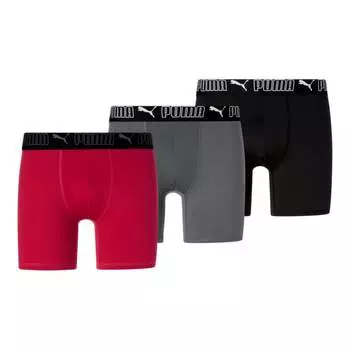 Мужские тренировочные трусы-боксеры PUMA [3 шт. в упаковке], красный/белый