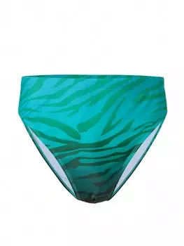 Мужские треугольные плавки с зебровым принтом Manfinity Swimmode размера плюс, зеленый