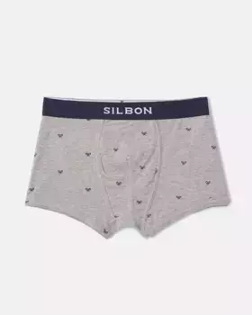 Мужские трикотажные боксерские шорты с ракетками Silbon, серый