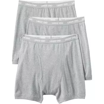 Мужские трикотажные боксеры Lands' End (3 пары), цвет Gray Heather