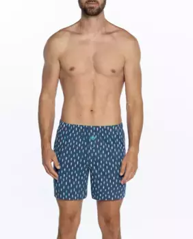 Мужские трикотажные боксеры синего цвета с принтом Guasch, синий