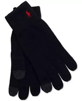 Мужские трикотажные перчатки Touch Polo Ralph Lauren, черный