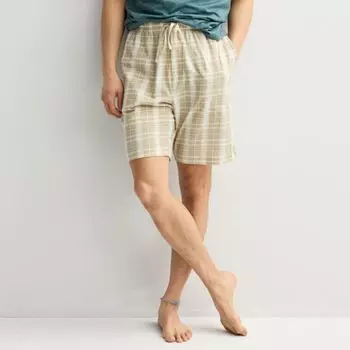 Мужские трикотажные пижамные шорты Sonoma Goods For Life, цвет plaid khaki