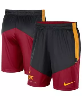 Мужские трикотажные шорты черного цвета и кардинала usc trojans team performance Nike, мульти