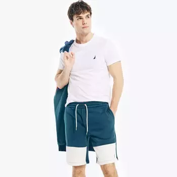 Мужские трикотажные шорты Nautica с цветными блоками, цвет Sailor Blue 19-4034 Tcx